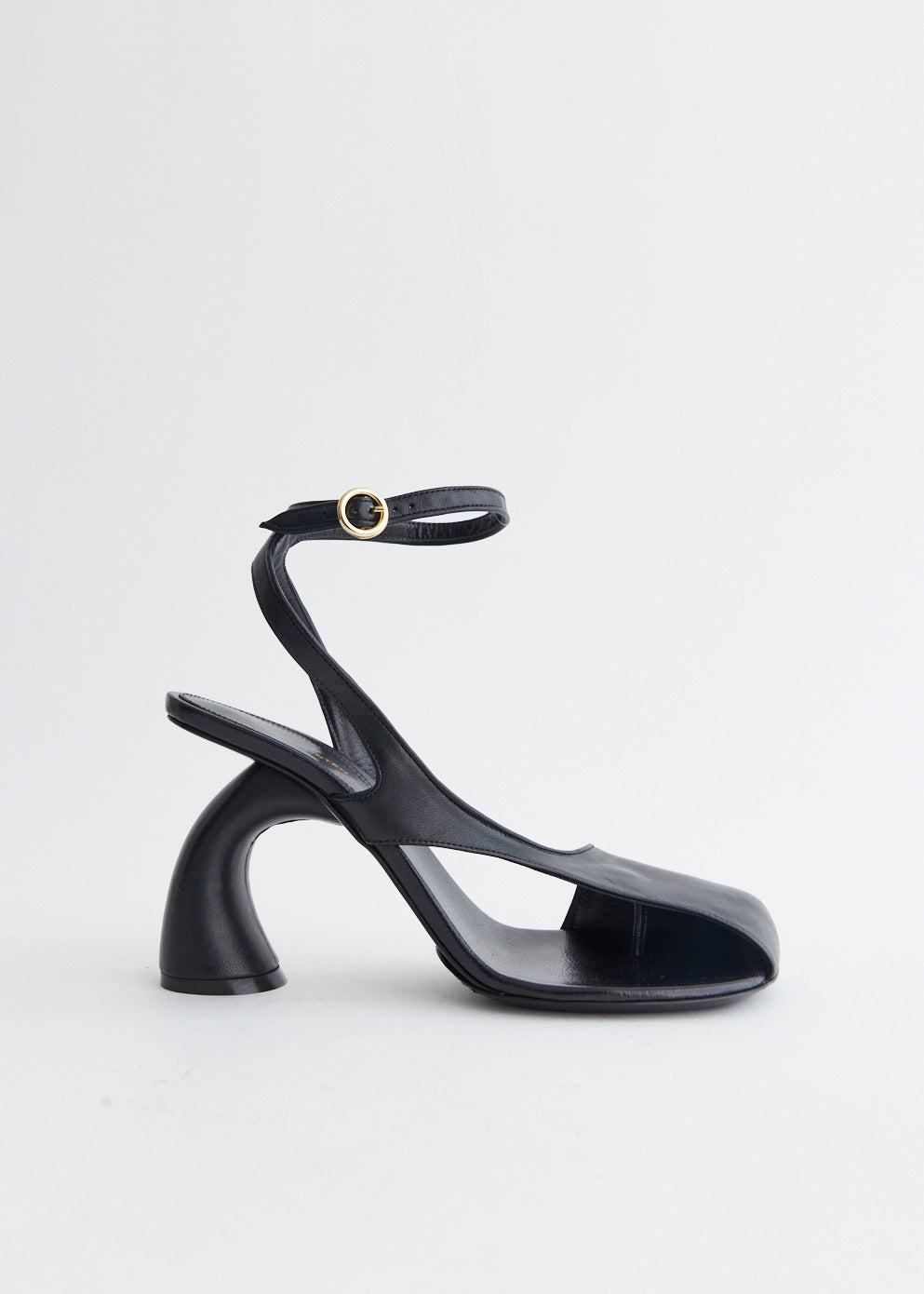 Asymmetric Virgo Leather Sandals