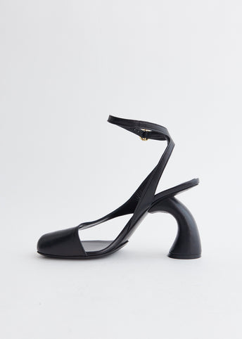 Asymmetric Virgo Leather Sandals