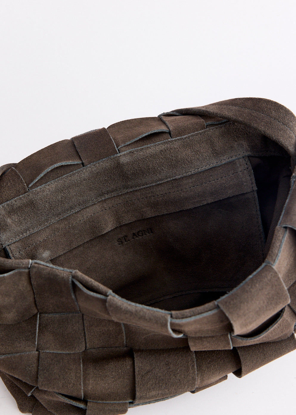 Suede Woven Envelope Mini Tote