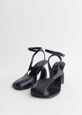 Asymmetric Virgo Leather Sandals