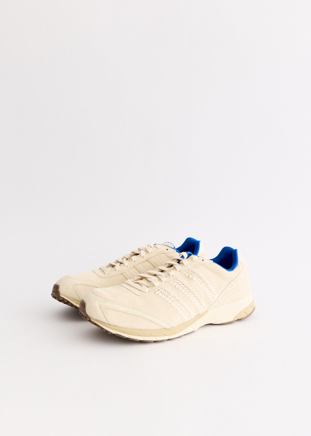 x Wales Bonner Adizero Adios Suede 'Wonder White' Sneakers