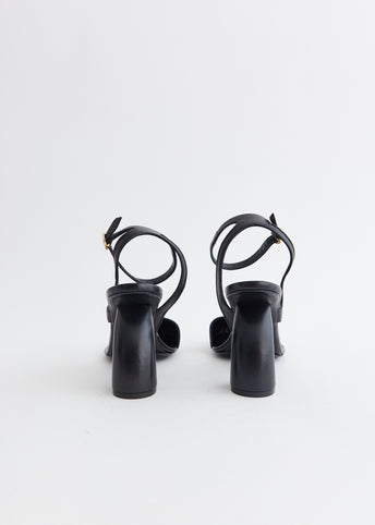Asymmetric Virgo Leather Sandals