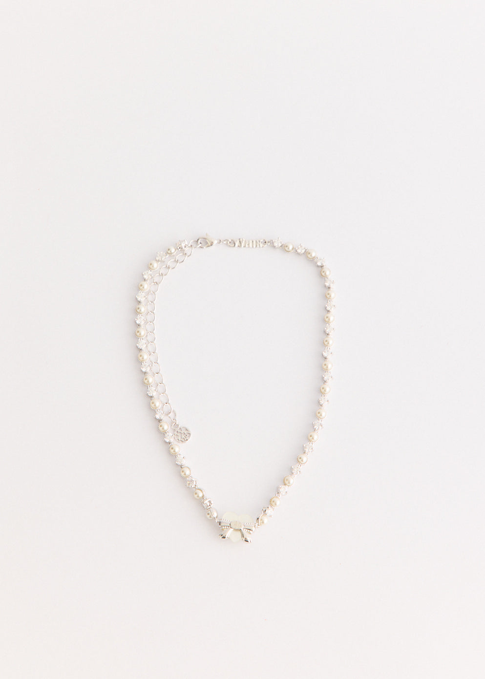 Heart Shaped Pearl Chain Necklace