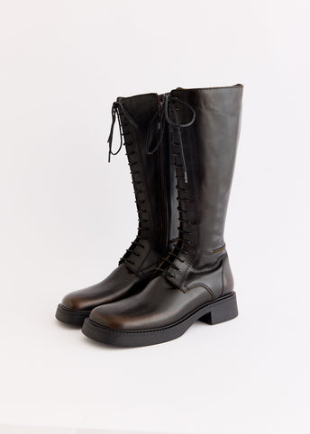 Abrama Brushed Brown Tall Boots