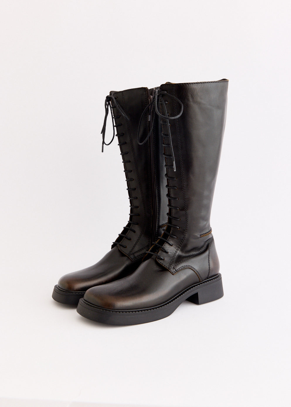Abrama Brushed Brown Tall Boots
