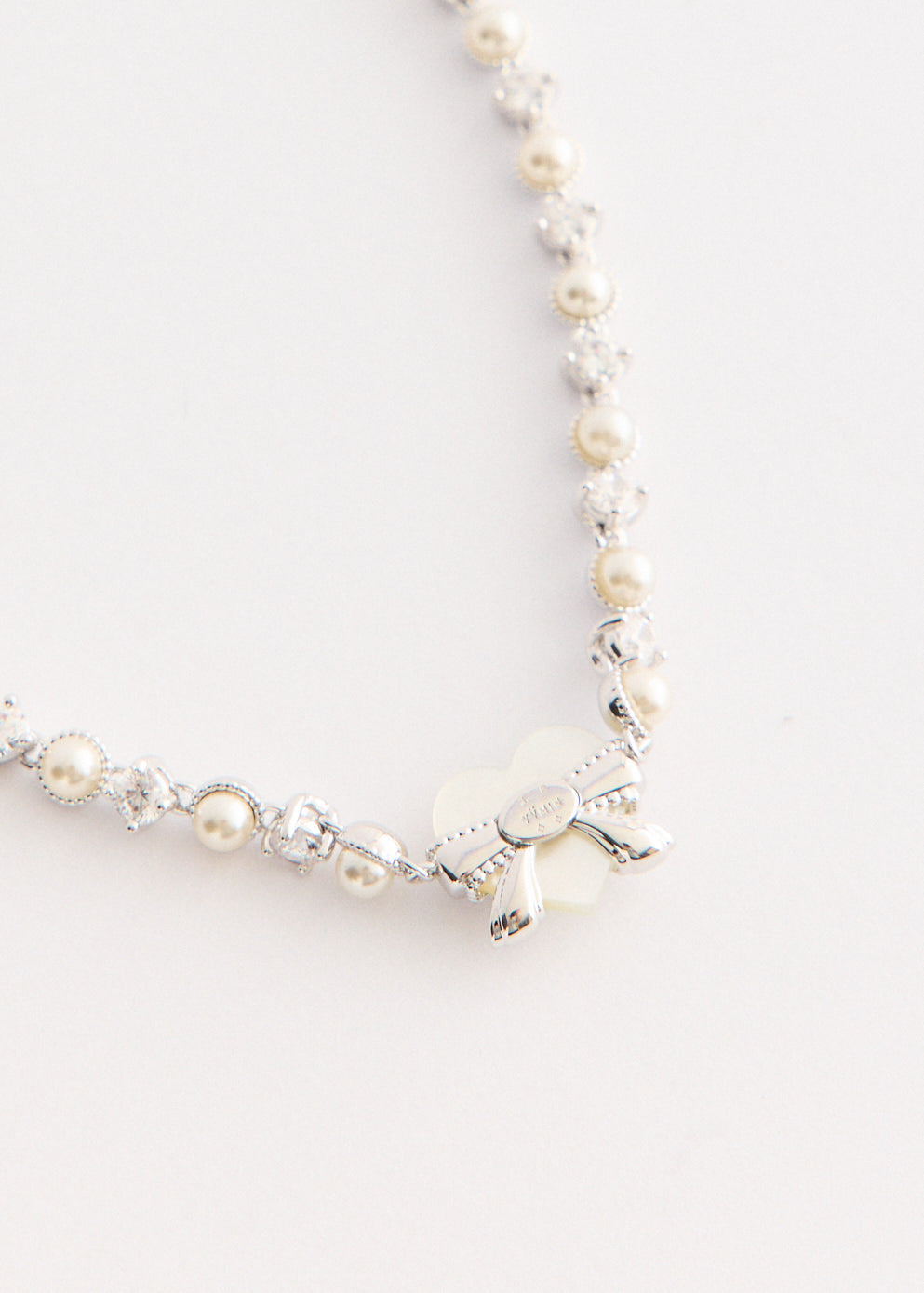 Heart Shaped Pearl Chain Necklace