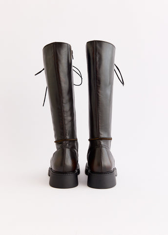 Abrama Brushed Brown Tall Boots