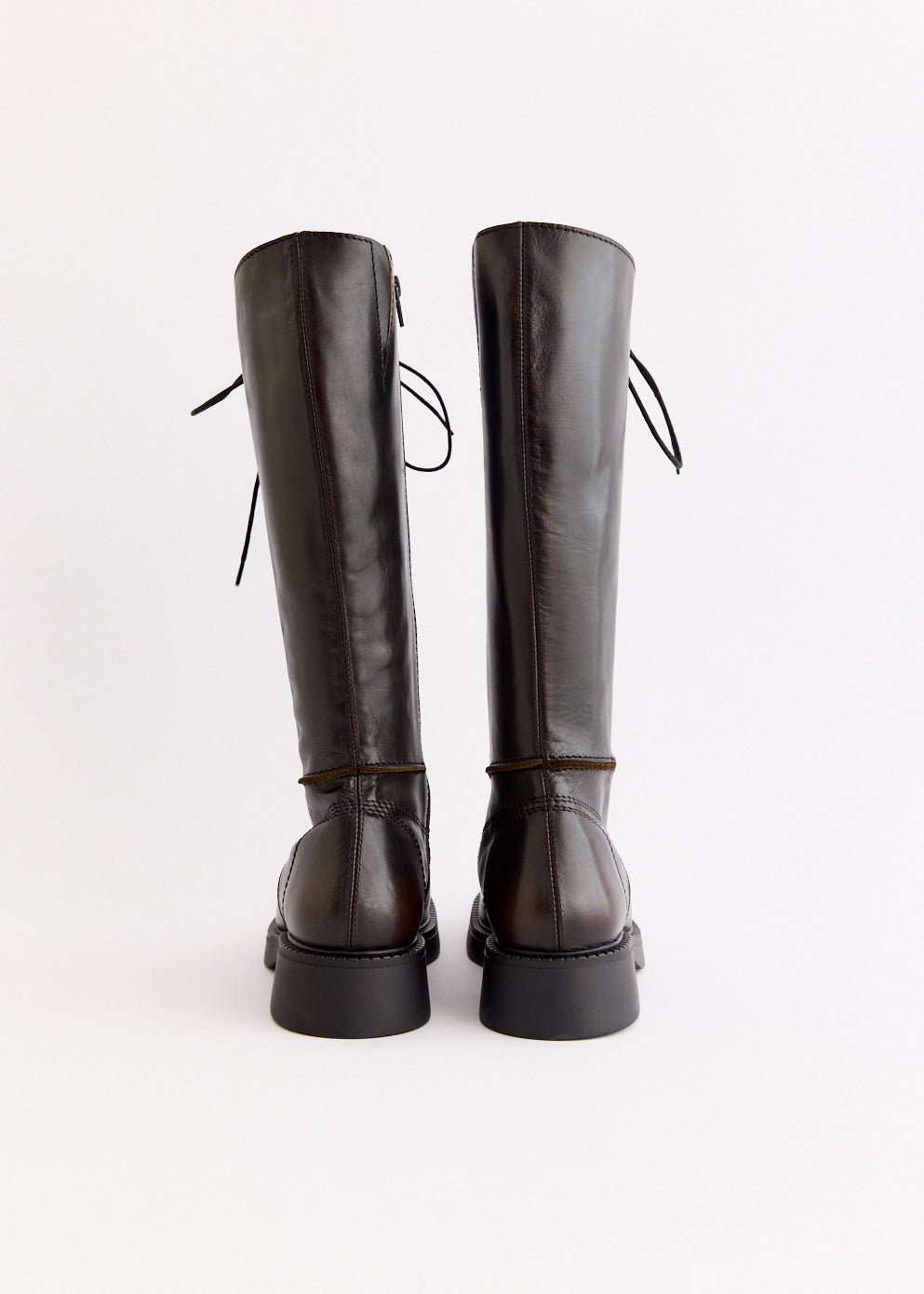 Abrama Brushed Brown Tall Boots