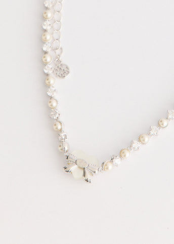 Heart Shaped Pearl Chain Necklace