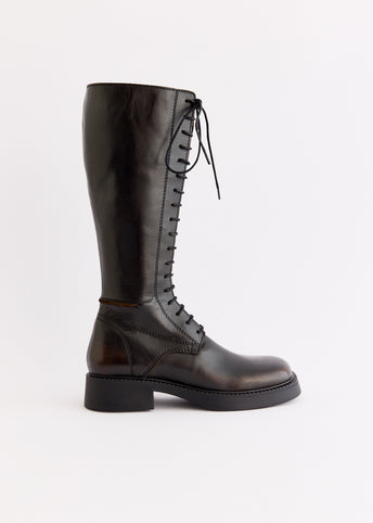 Abrama Brushed Brown Tall Boots