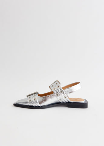 Feminine Buckle Ballerinas