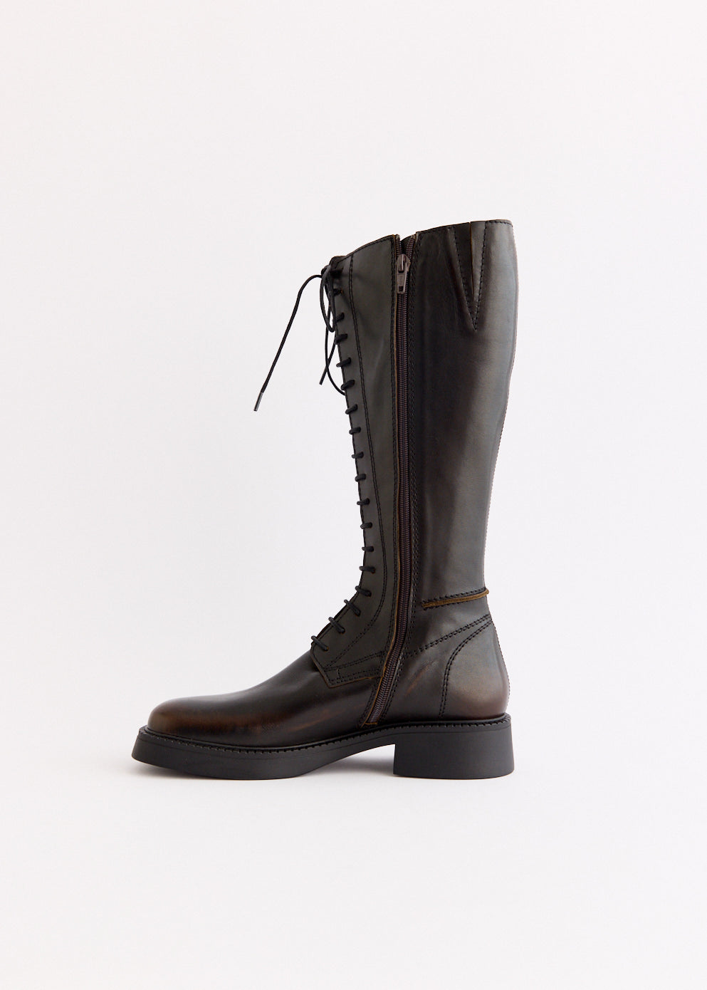 Abrama Brushed Brown Tall Boots