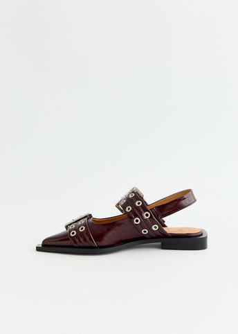 Feminine Buckle Ballerinas