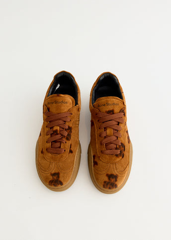 Bars Teddy Print Sneakers W