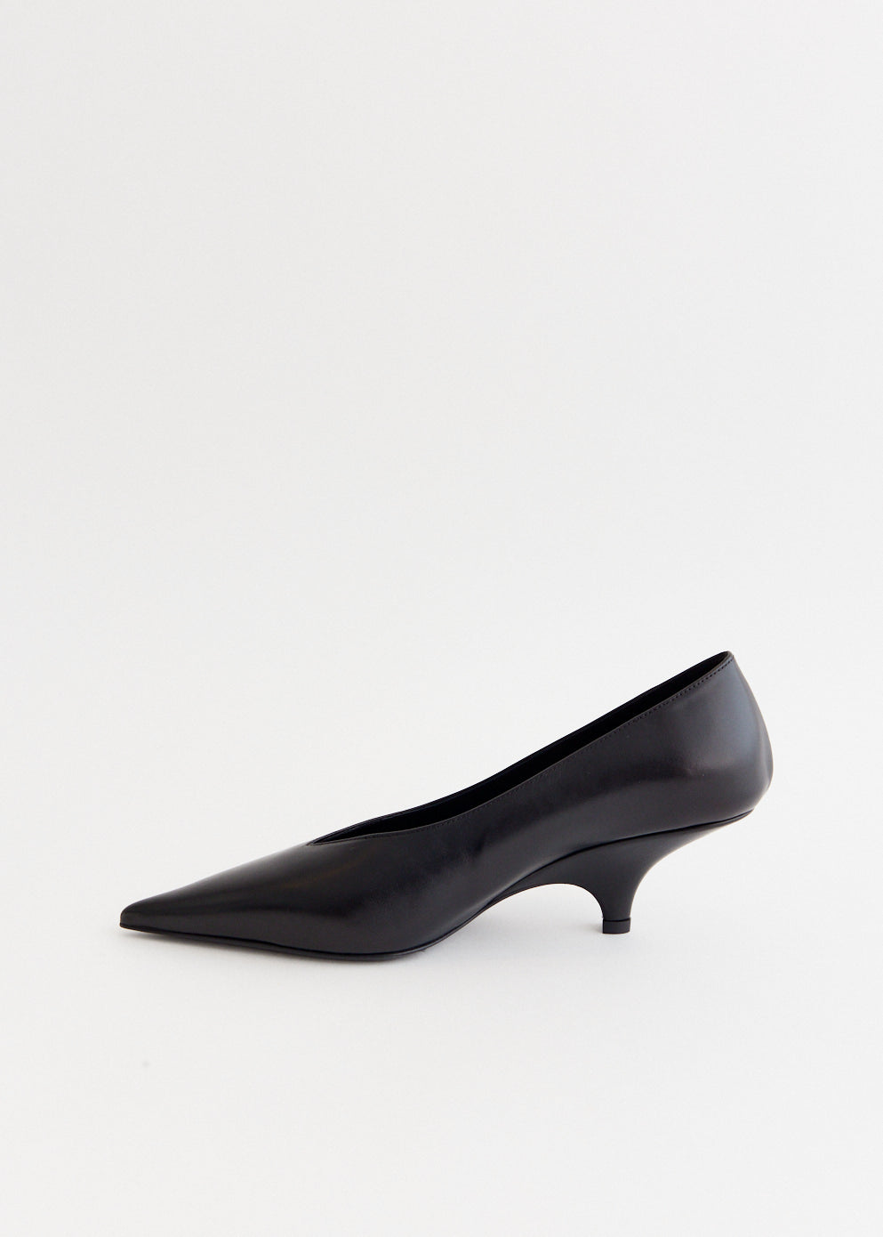 The Leather Wedge Heel Pumps