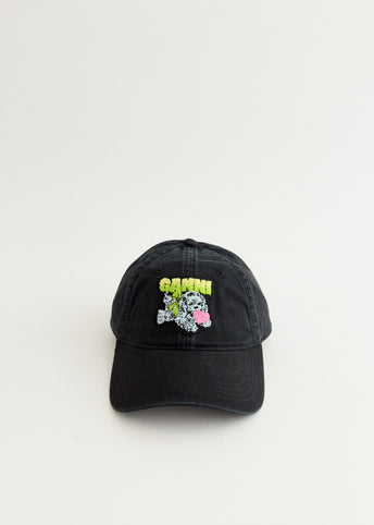 Washed Cotton Canvas Puppy Cap