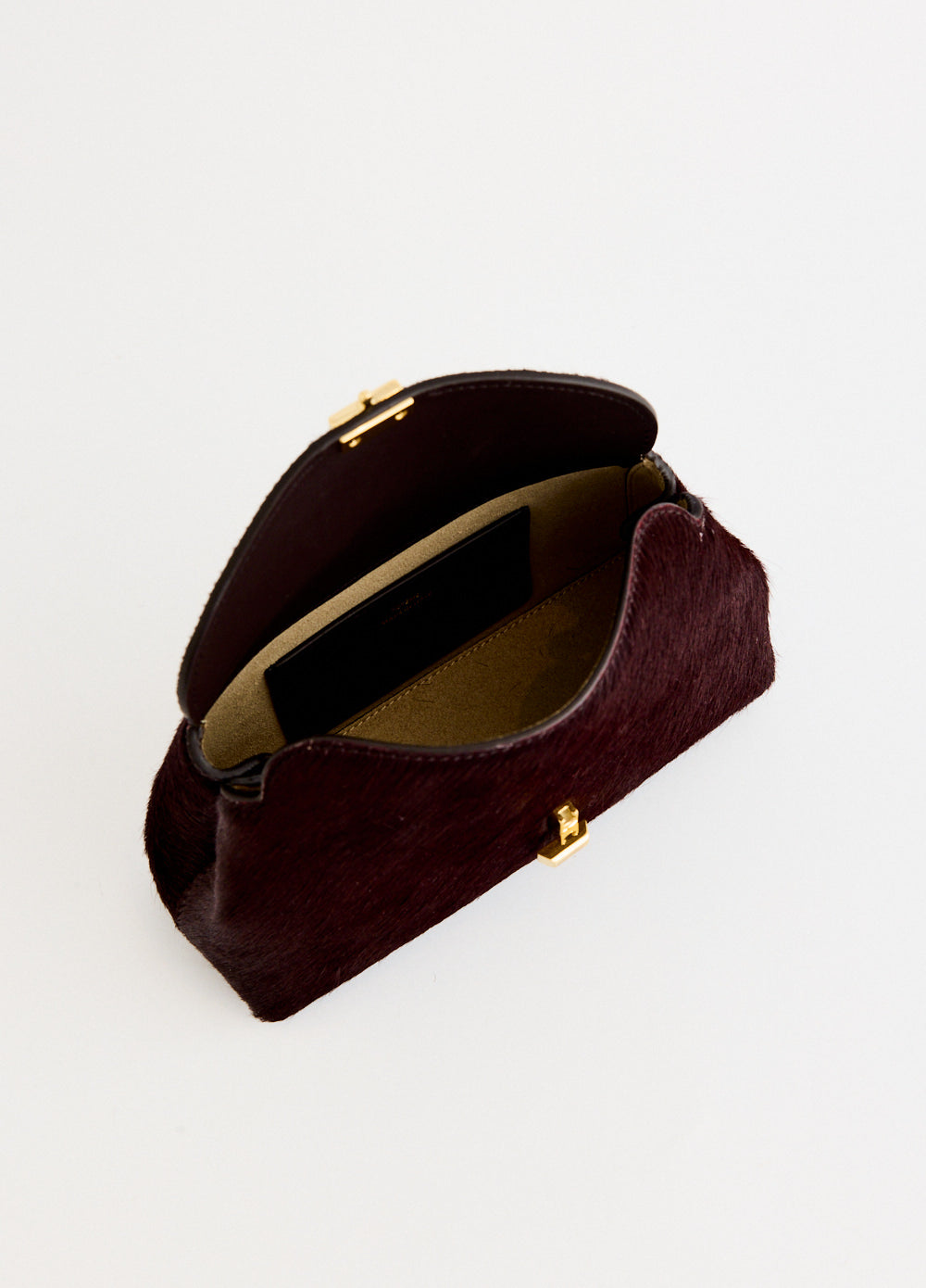 Mini T-Lock Pony Hair Clutch