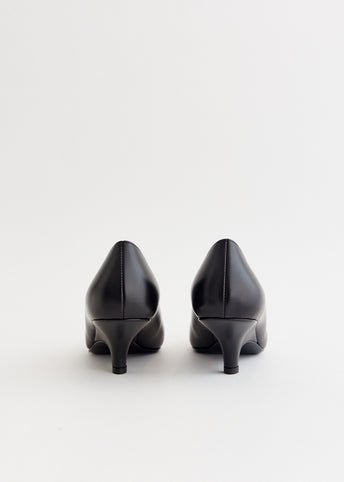 The Leather Wedge Heel Pumps