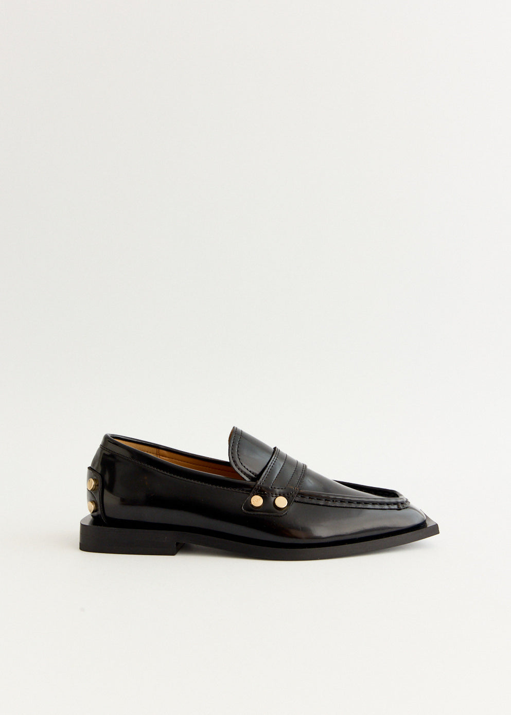Studs Square Toe Loafers
