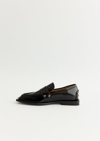 Studs Square Toe Loafers
