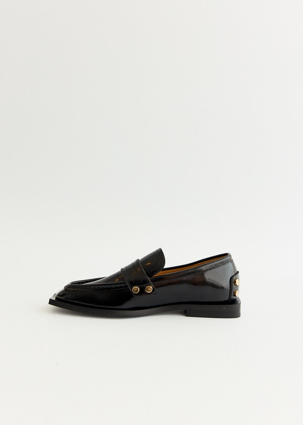 Studs Square Toe Loafers