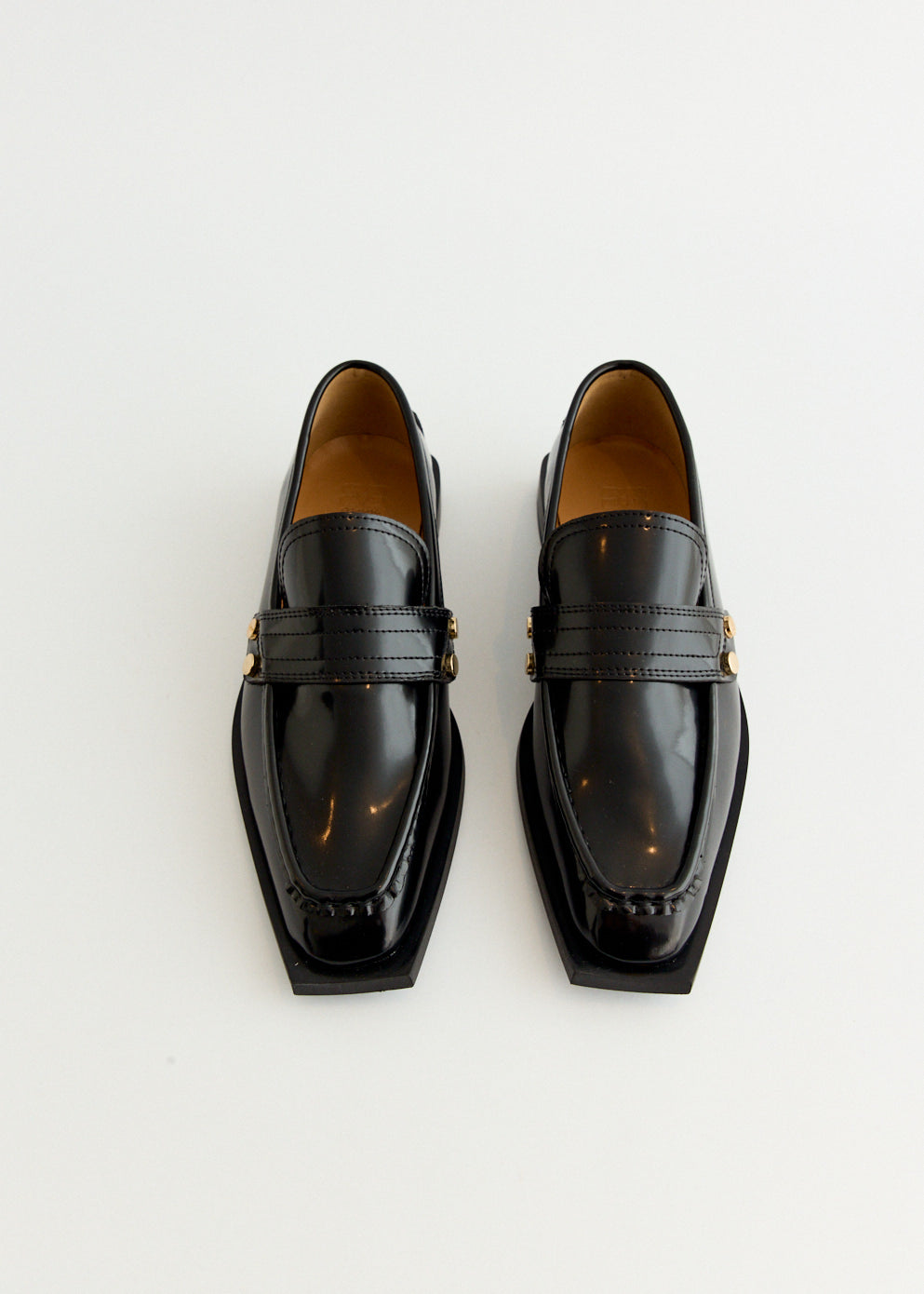 Studs Square Toe Loafers