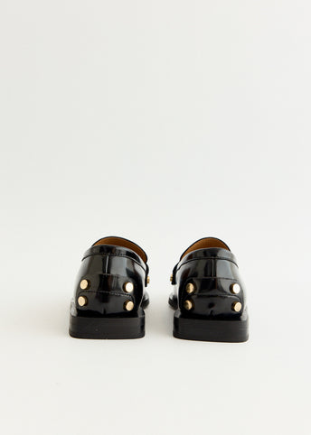 Studs Square Toe Loafers