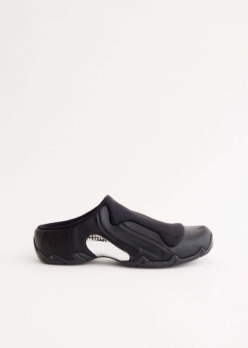 Clogposite 'Black Metallic Silver' Mules