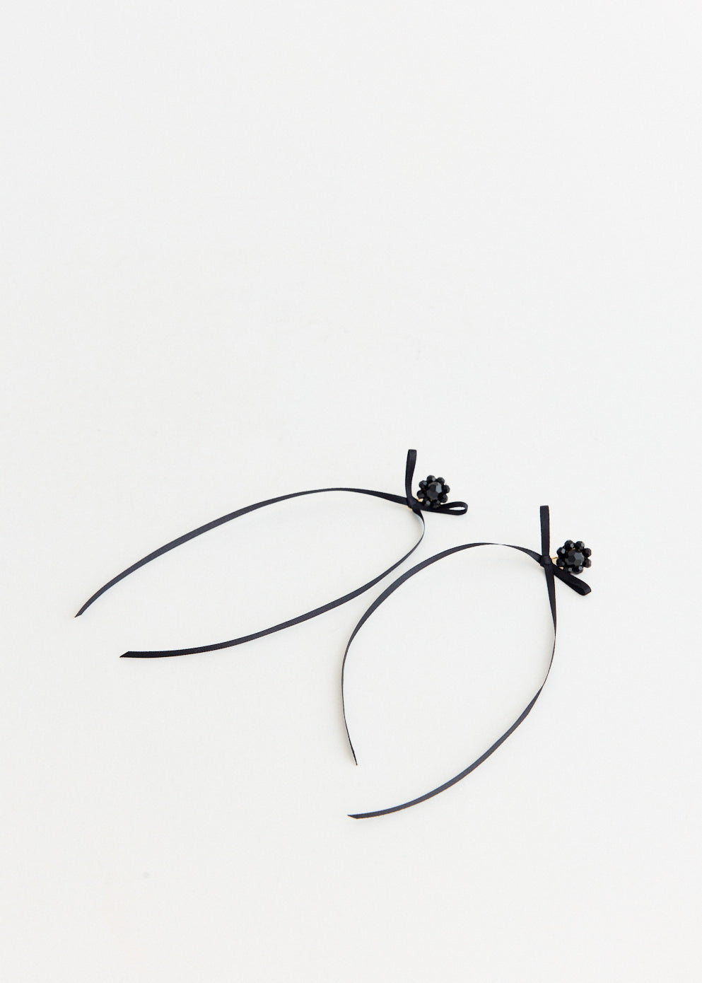 Slim Bow Ribbon Stud Earrings