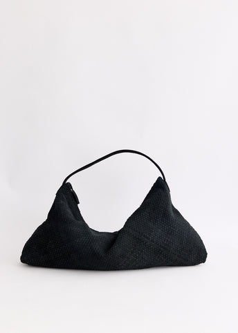 Suede Woven Hobo Bag