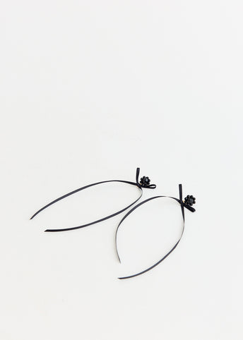 Slim Bow Ribbon Stud Earrings