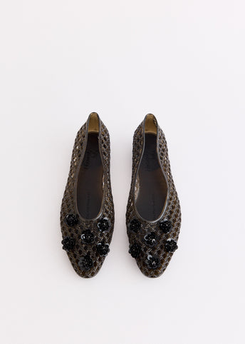 Poppy Black Flats