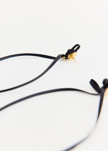 Slim Bow Ribbon Stud Earrings