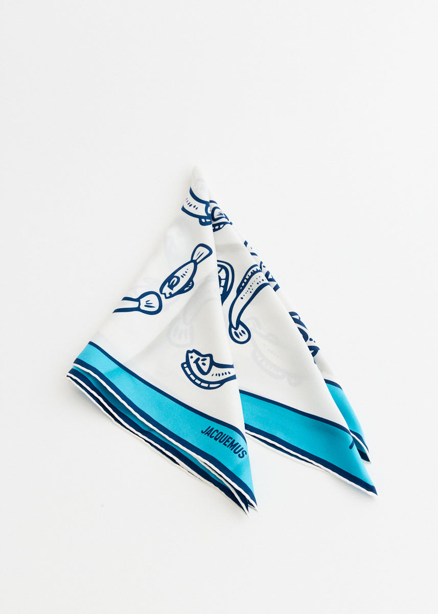 JACQUEMUS LE BANDANA PESCO ジャックムス　バンダナ Jacquemus Le Bandana Pesco Silk Scarf - Multicoloured 1