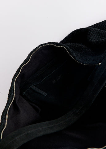 Suede Woven Hobo Bag