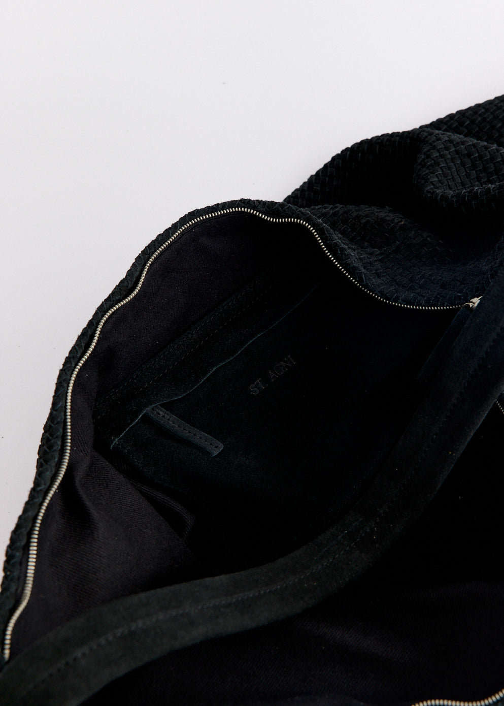 Suede Woven Hobo Bag