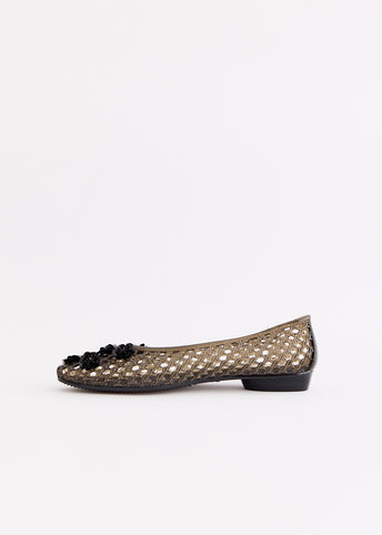 Poppy Black Flats