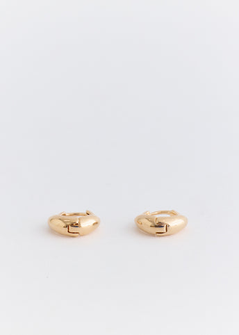 Oval Bold Gold Hoop Earrings
