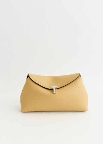 T-Lock Grained-Leather Clutch
