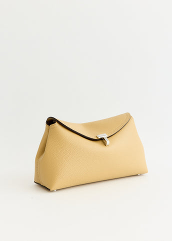T-Lock Grained-Leather Clutch