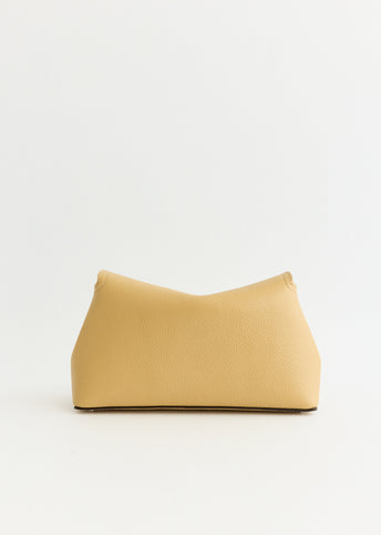 T-Lock Grained-Leather Clutch