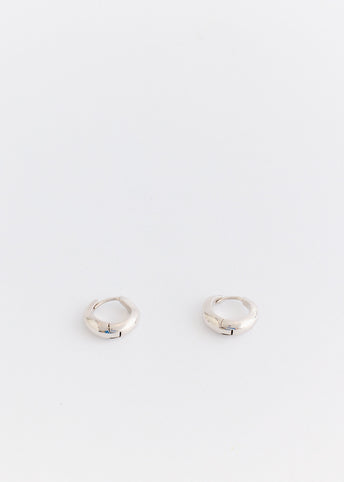 Oval Bold Silver Hoop Earrings