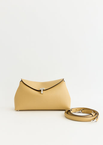 T-Lock Grained-Leather Clutch
