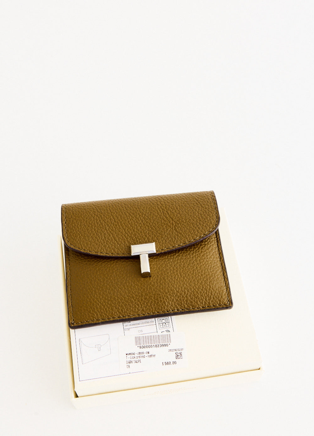 T-Lock Grained-Leather Cardholder