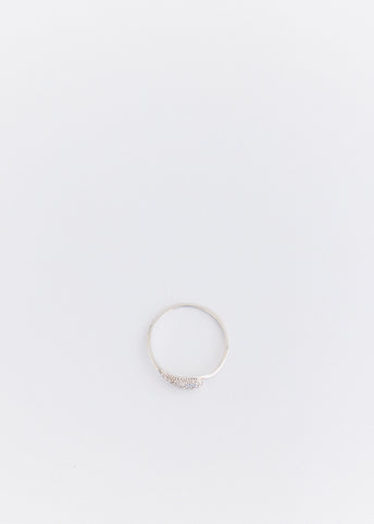 Silver Crystal Teardrop Ring