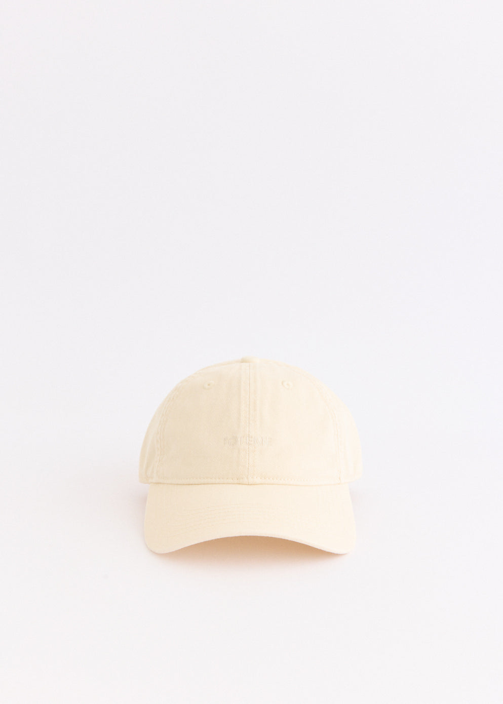 Leather-Trim Cotton Cap