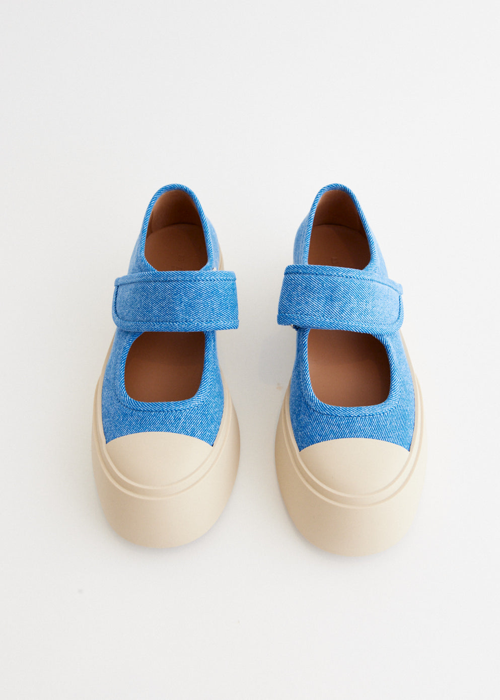 スニーカー MARNI 'Mary Jane' sneakers Light Blue SNZW003120P8093 Light blue denim Mary Jane sneaker | Marni