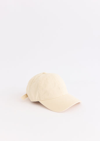 Leather-Trim Cotton Cap