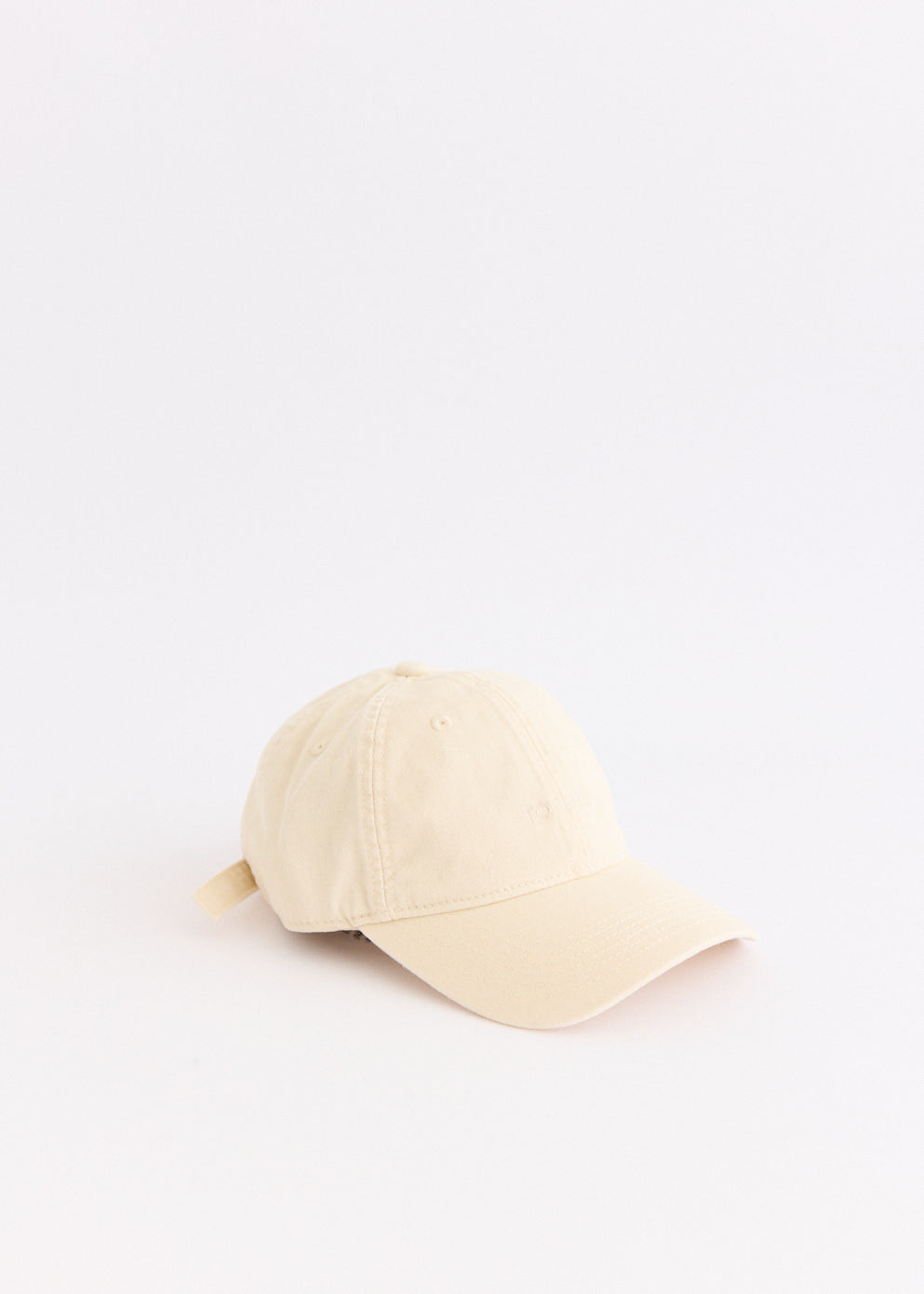 Leather-Trim Cotton Cap