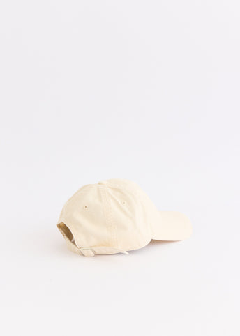 Leather-Trim Cotton Cap